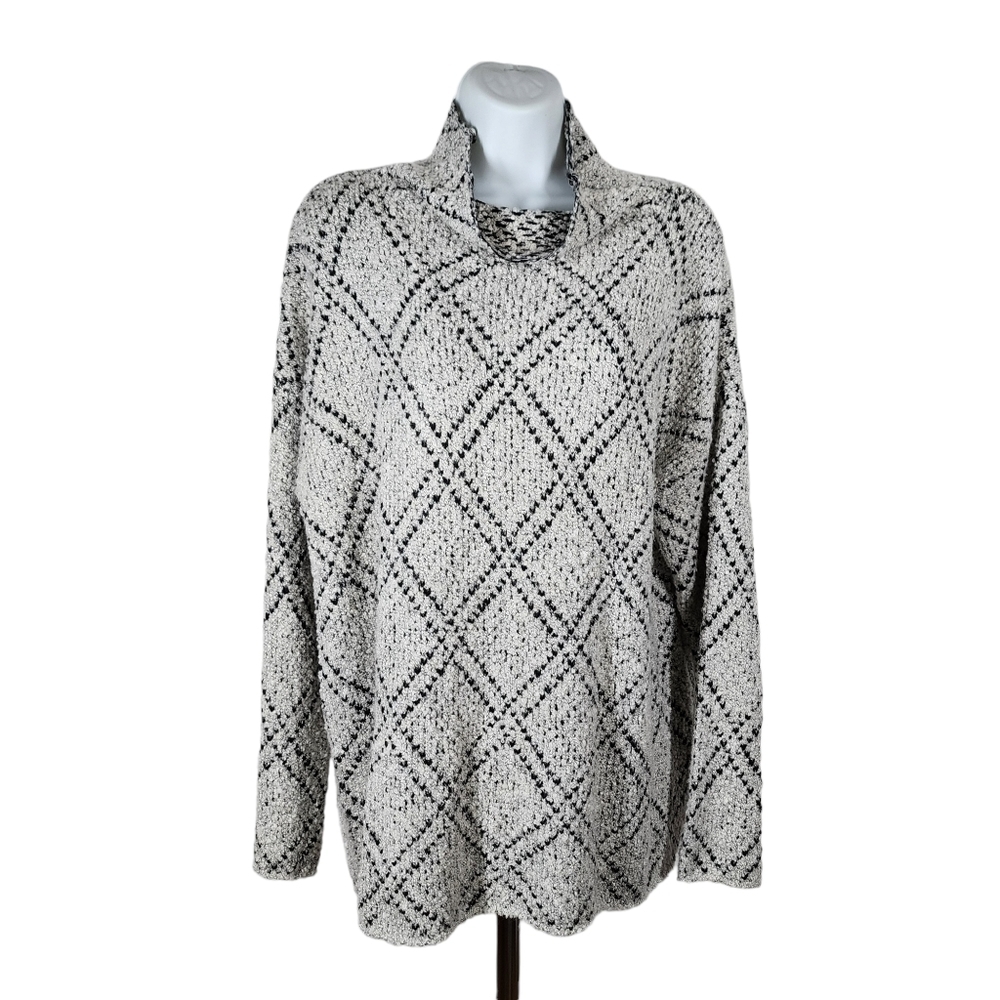 CHELSEA & THEODORE WOOL BLEND COWL NECK SWEATER